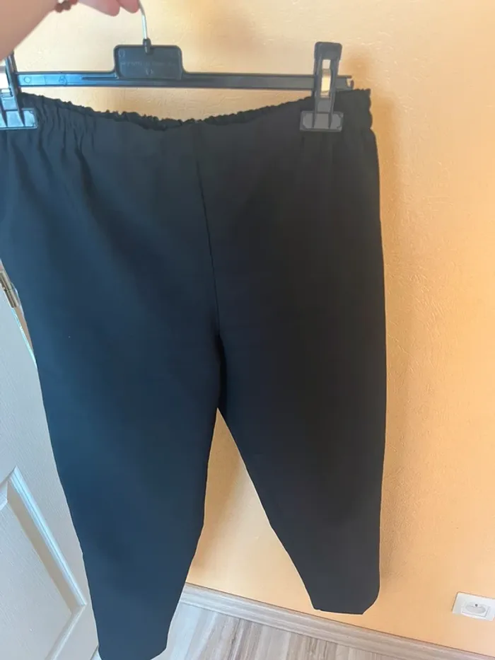 pantalon noir tailleur taille élastique - photo numéro 5
