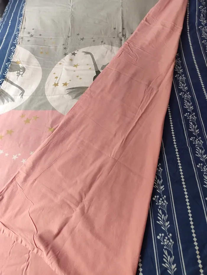 Parure lit 1 personne housse de couette + taie danseuse étoile - photo numéro 2