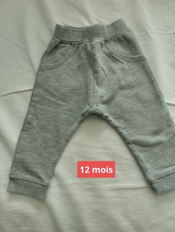 Pantalon molleton taille 12 mois