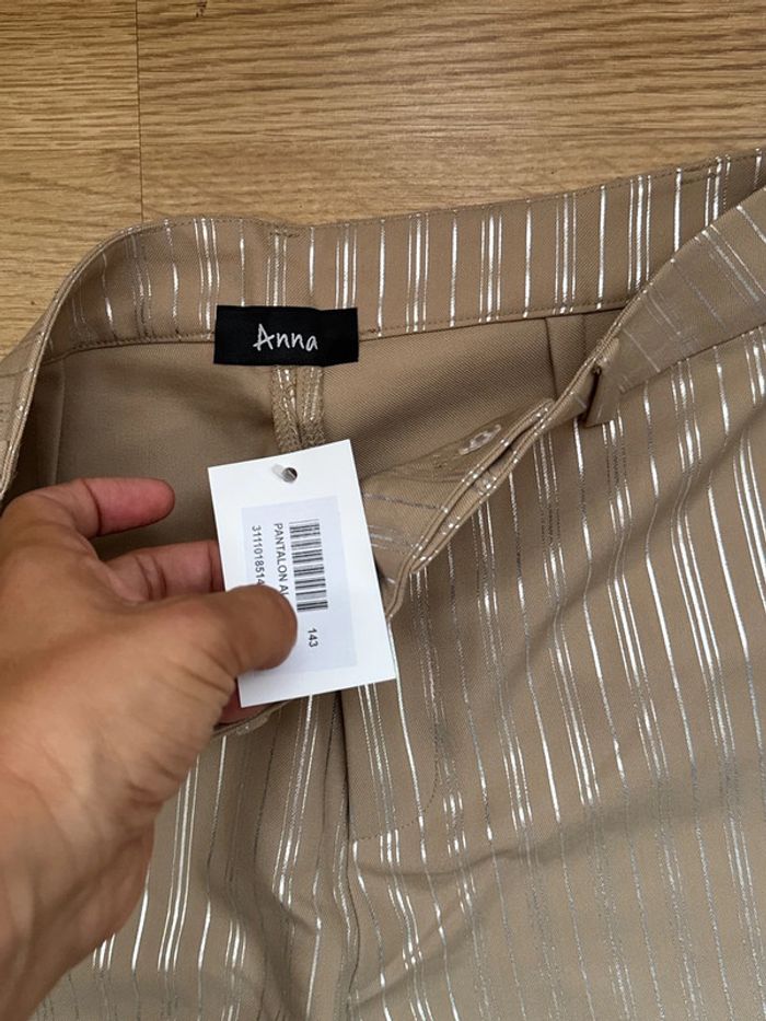 Pantalon à rayure argenté taille 36 - photo numéro 8