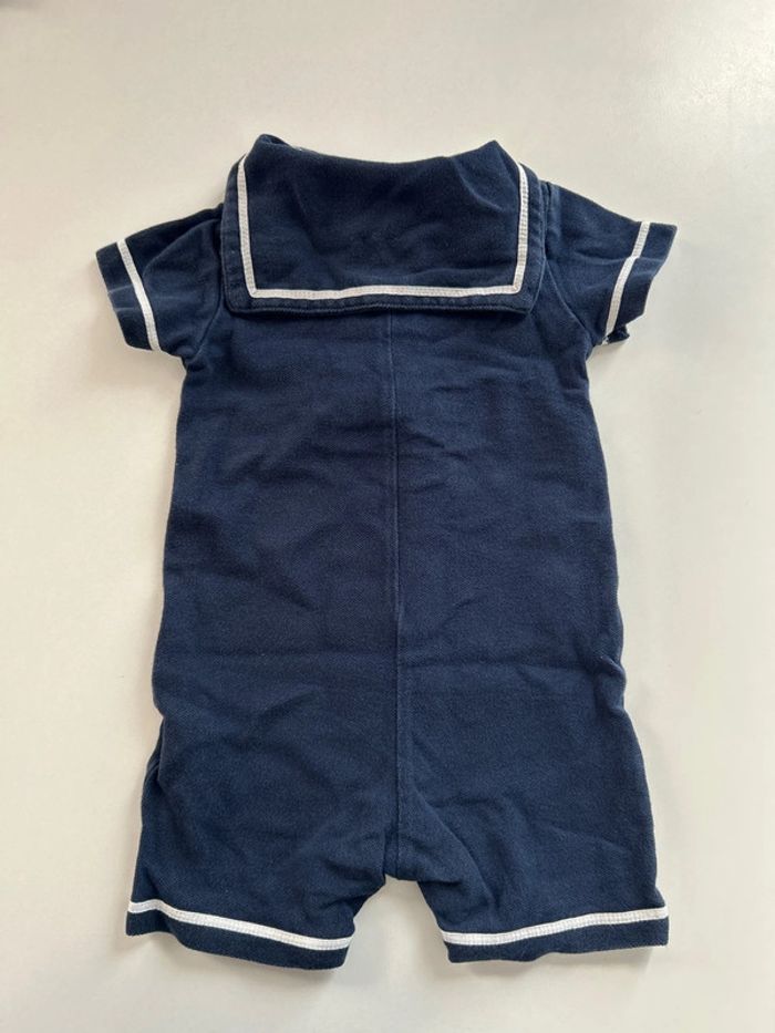 Joli ensemble grenouillère salopette combi short Cyrillus 6 mois - photo numéro 8