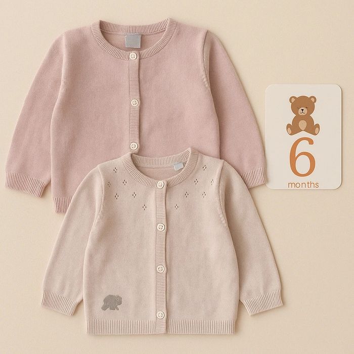 Lot de 2 gilets bébé fille Taille 6 mois