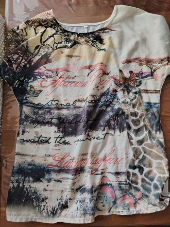 Tee shirt fluide girafe