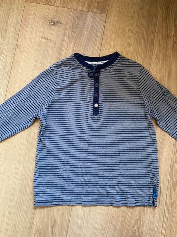 T-shirt Okaidi manche longues 8 ans à rayure