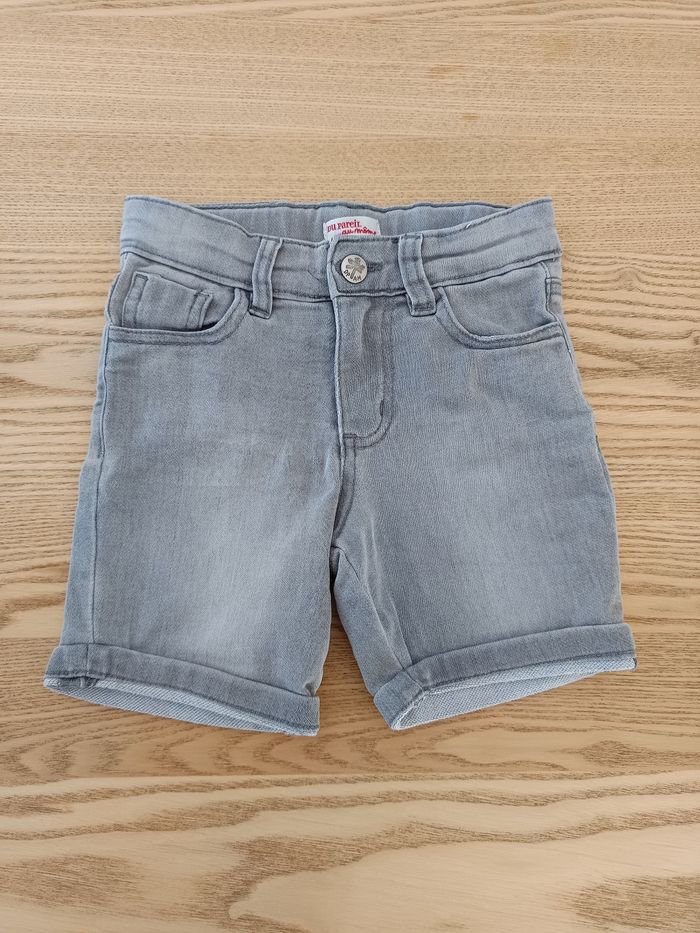 Short en jeans DPAM 4 ans avec ceinture réglable - photo numéro 1