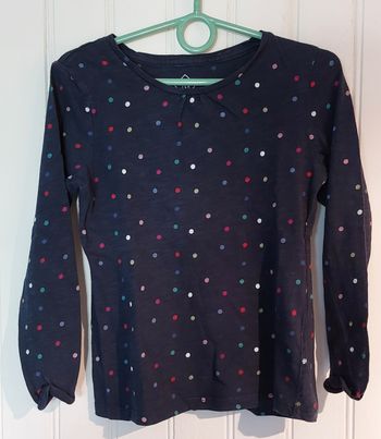 Tee-shirt manches longues motif rond de couleur