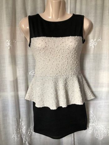 Robe bi matières aspect cuir et sequins 12 ans fabriqué en France 🇫🇷