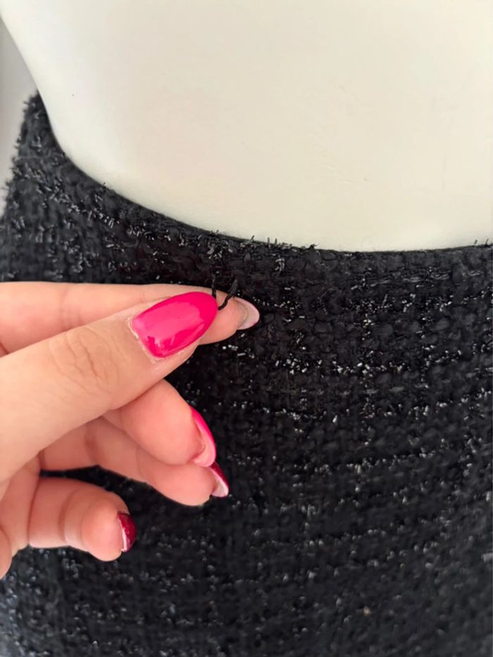 🌺Jupe tweed noir Taille L/40🌺 - photo numéro 4