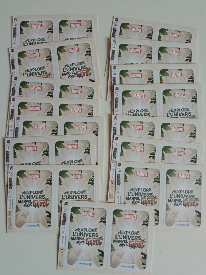 Lot de 15 paquets de 4 cartes Marvel Leclerc 2024