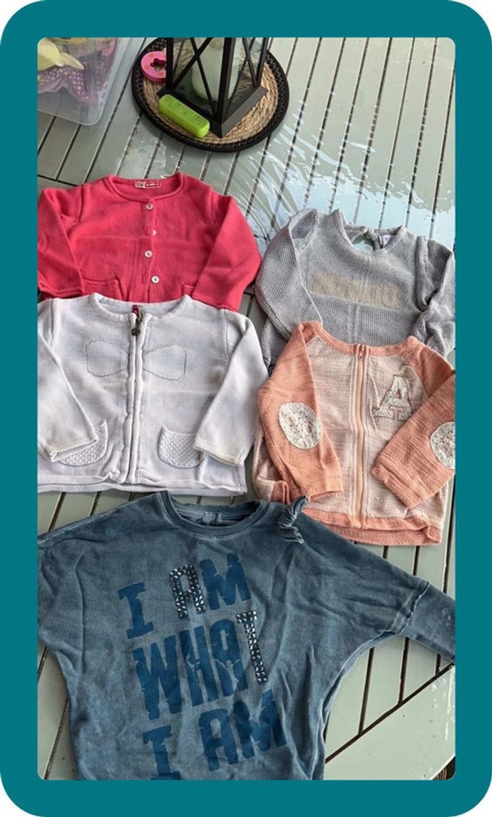 Lot pulls et gilets 18 mois