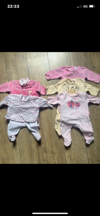 Pyjama bébé fille 50 cm