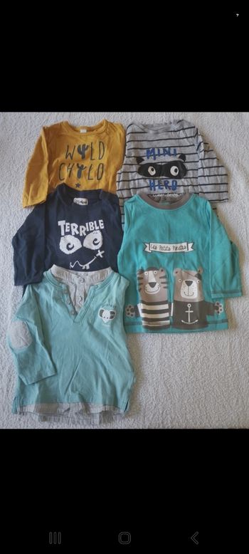 Lot T-shirts manches longues