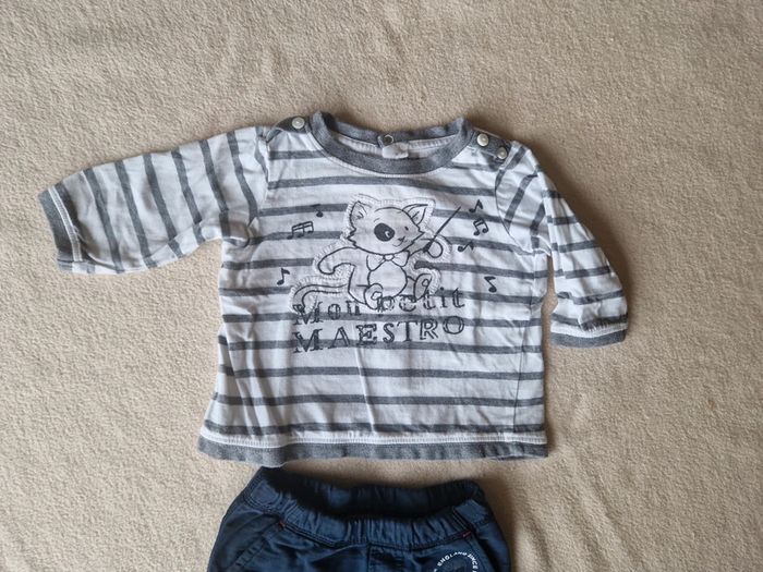 Ensemble t-shirt manches longues sergent major et pantalon Timberland 6-9mois - photo numéro 6