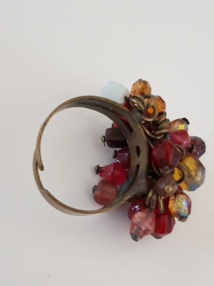 Bague ajustable avec "breloques" années 90 - photo numéro 4