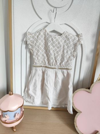 Robe tao 18 mois 80cm broderie froufrous