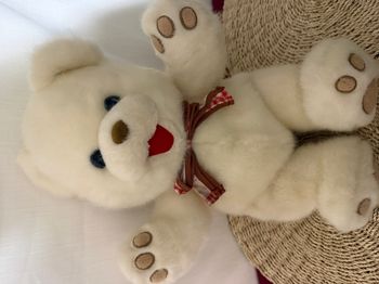 Ours blanc vintage Cuddle Wit non lavé