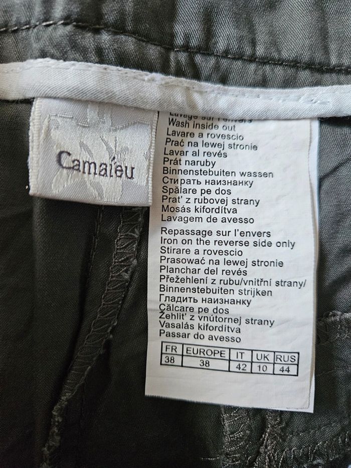 Pantalon gris carotte taille 38 Camaieu - photo numéro 2