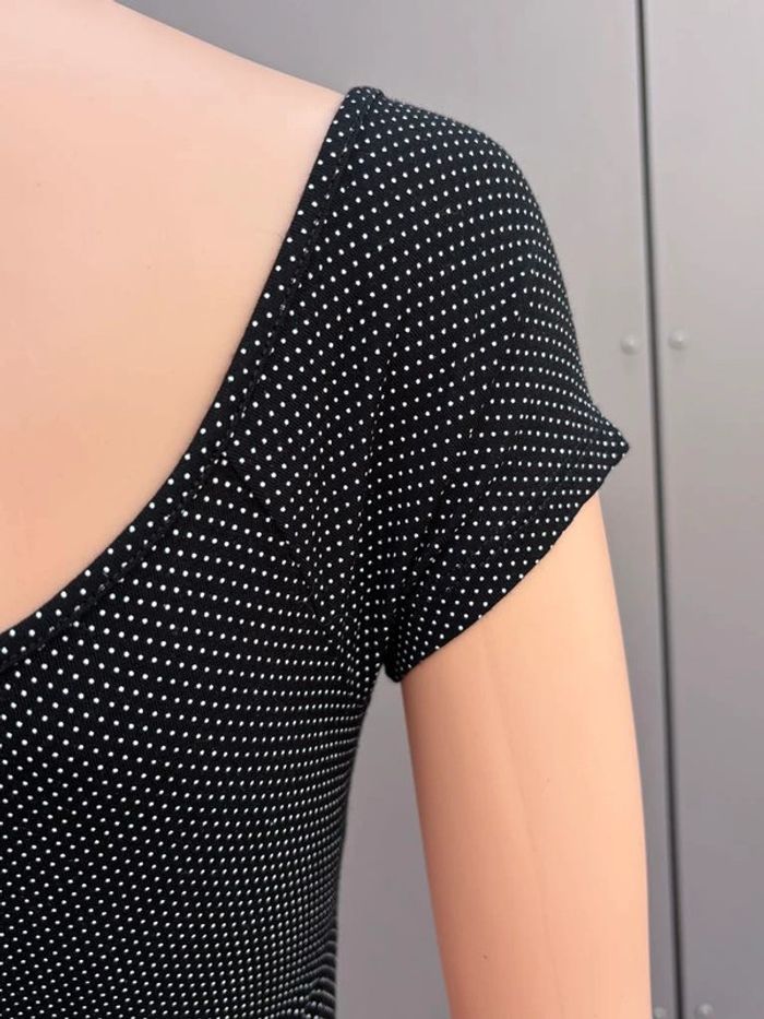Robe noire à pois blancs Cache Cache – Taille 38 – Très bon état - photo numéro 3