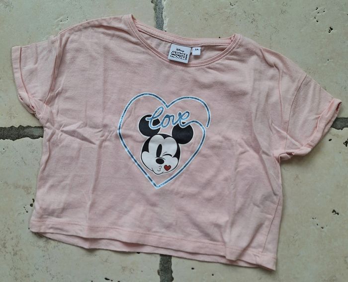 T-shirt court rose - Disney - Minnie - 3 ans - photo numéro 1