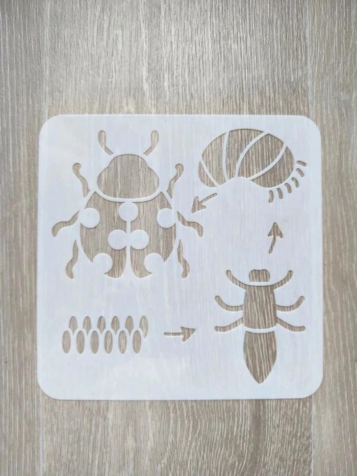 Pochoir du cycle de vie de la coccinelle