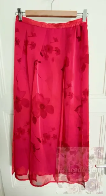 Jupe longue Un jour ailleurs taille 36 rose rouge foncé fushia