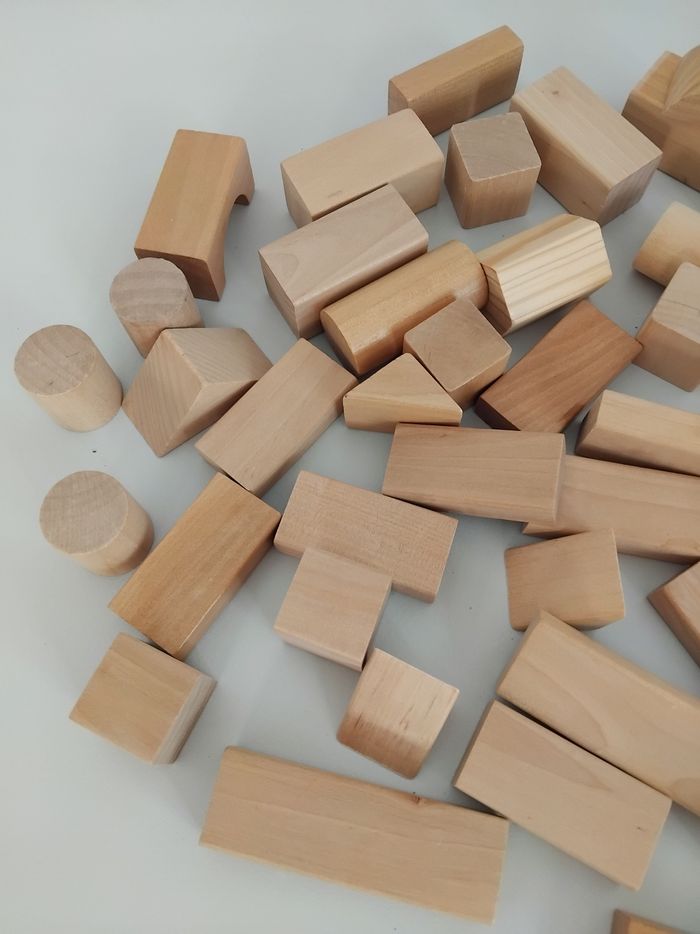 Blocs de Construction en Bois Lot 50 Pièces - photo numéro 2