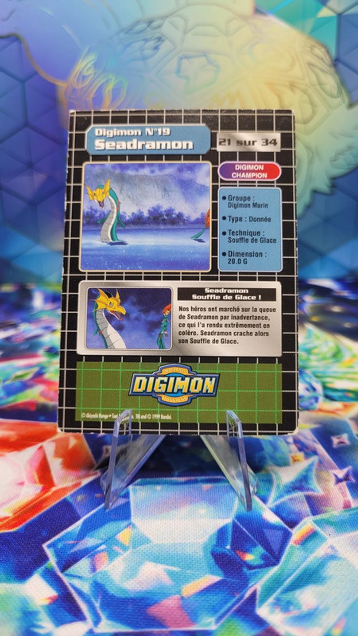 Carte Digimon Seadramon 21/34 Édition Série TV - photo numéro 2