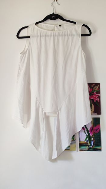 Top blanc symétrique T36