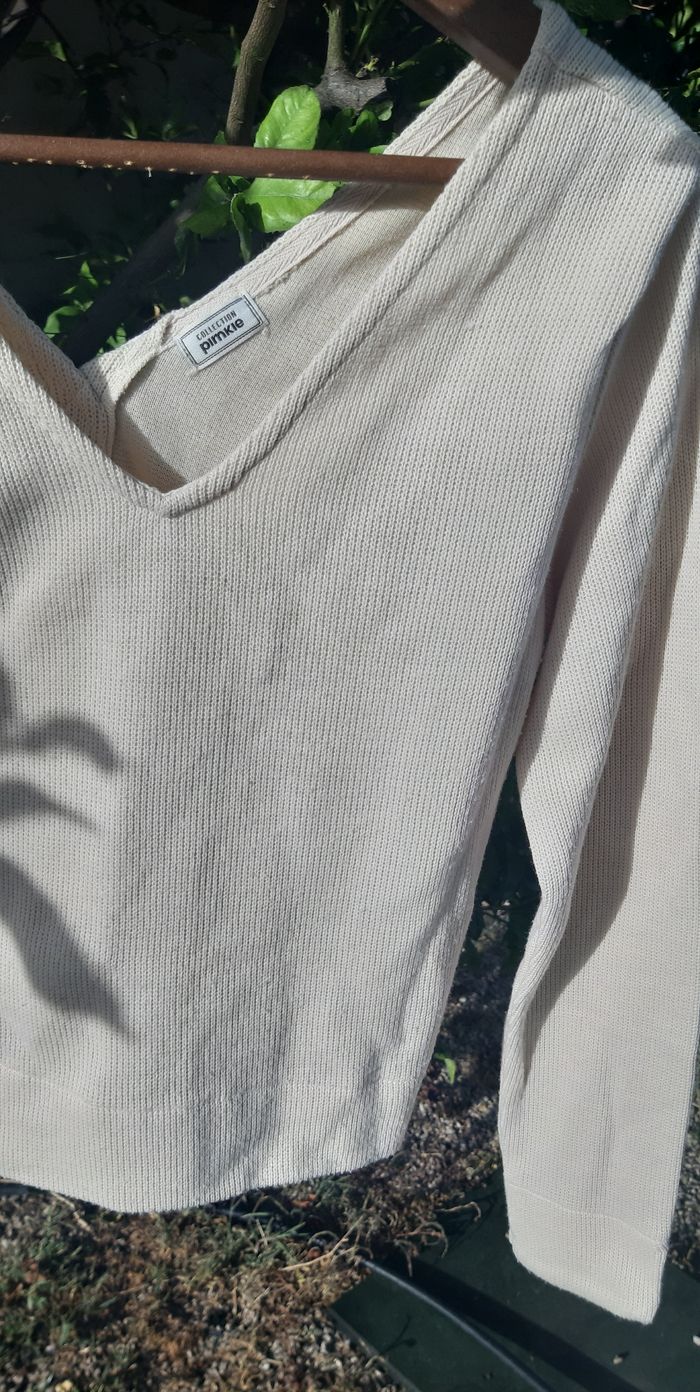 Pull demi saison col en V taille xs/34pimkie - photo numéro 3