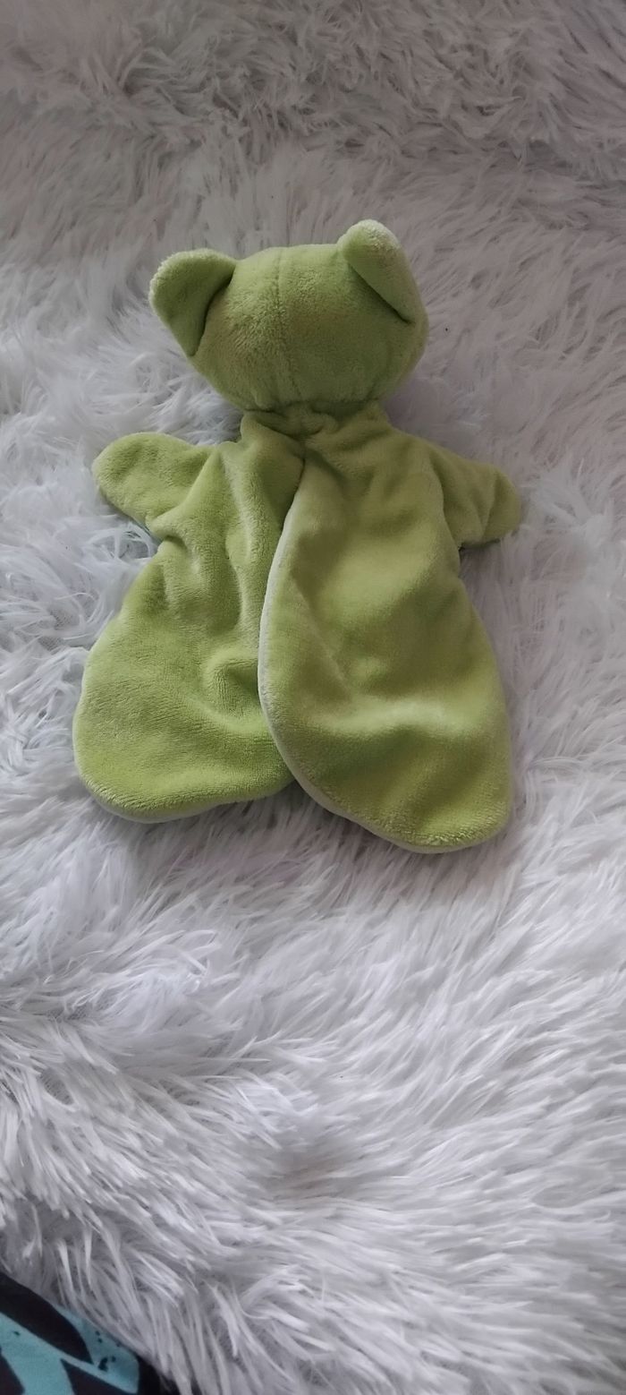Doudou marionnette arlequin blanc et vert - Kiabi - photo numéro 2