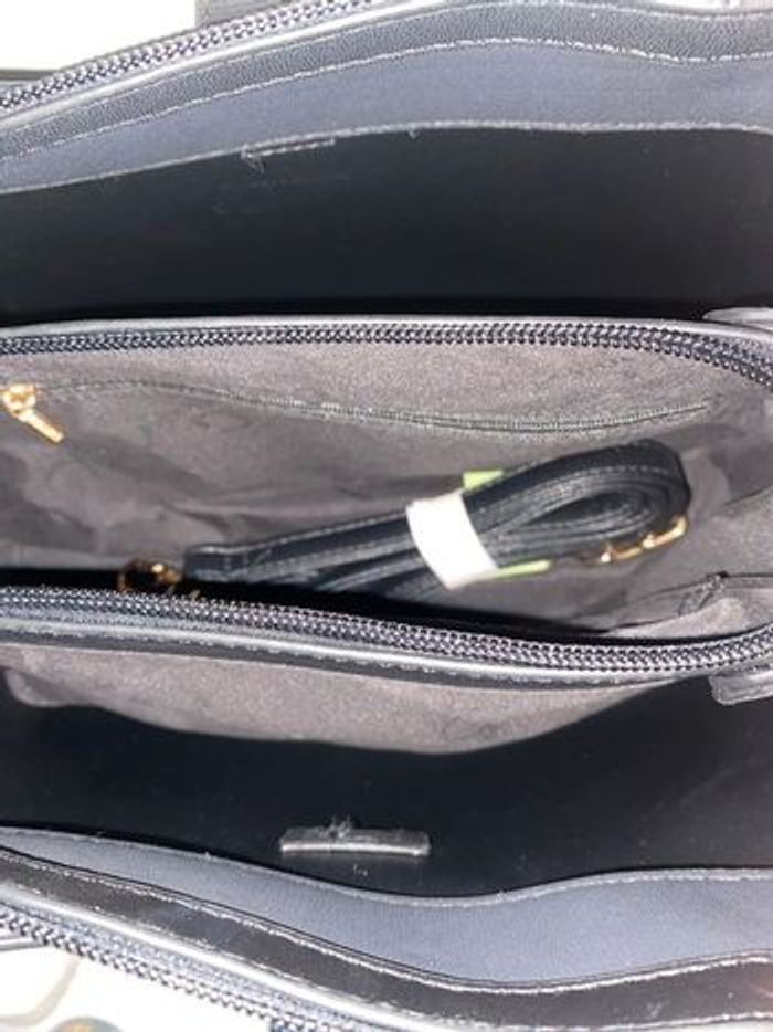 Sac à main noir 3 poches multi rangement gallantry - photo numéro 6