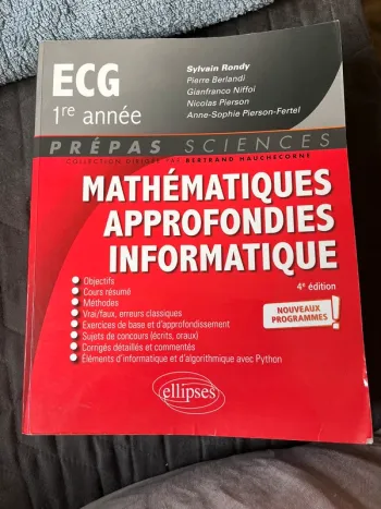 Mathématiques approfondies et informatique prépa ECG