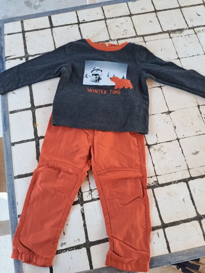 23 mois Ensemble Ourson et bonhomme de neige - photo numéro 4