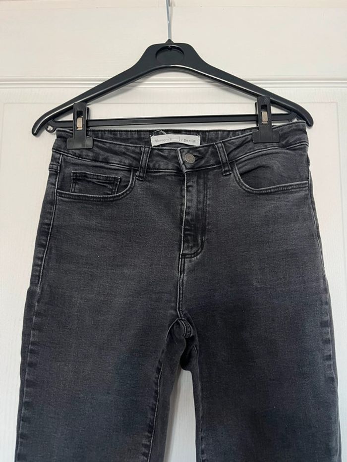 Jean noir Monoprix taille 38 – coupe droite, effet délavé - photo numéro 5