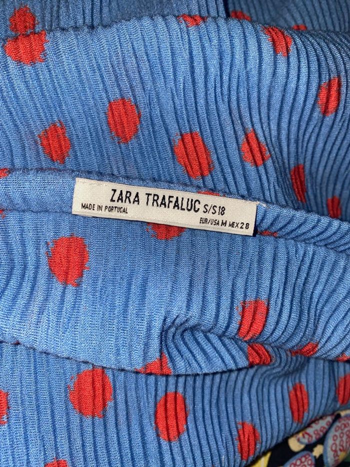 Robe longue droite plissée à pois zara taille M - photo numéro 5