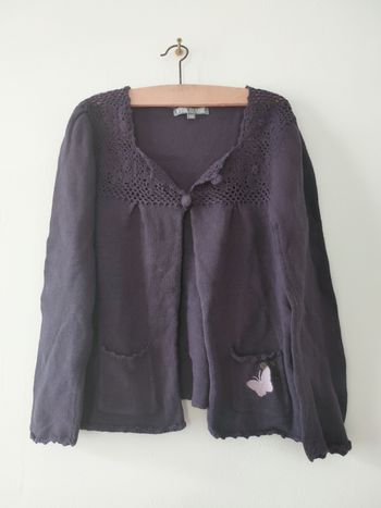 Gilet violet 8 ans Vinyl Fraise