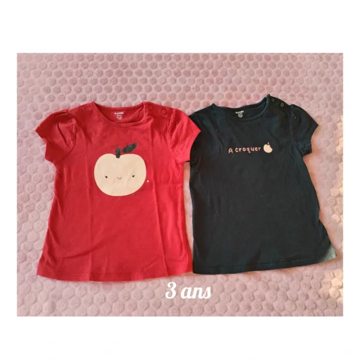 Lot de 2 tee-shirts Kiabi 3 ans