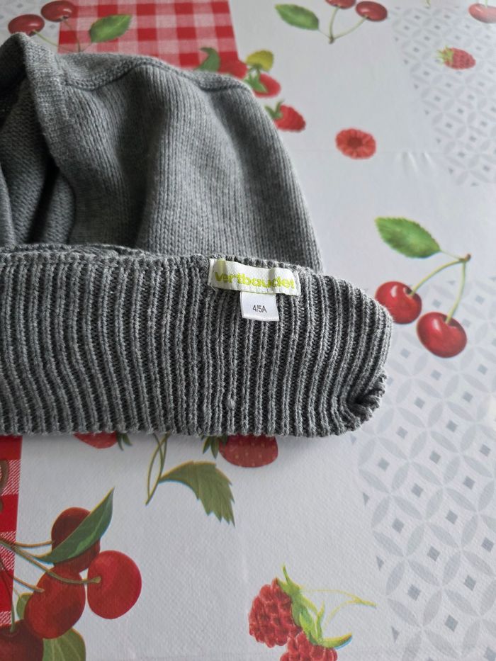 CAGOULE GRIS MIXTE BOYS OU GIRLS TAILLE 4/5 ANS MARQUE VERTBAUDET - photo numéro 3