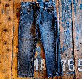 Jean slim noir délavé pour bebe fille