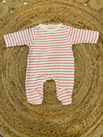 Pyjama été bébé 1 mois à rayures