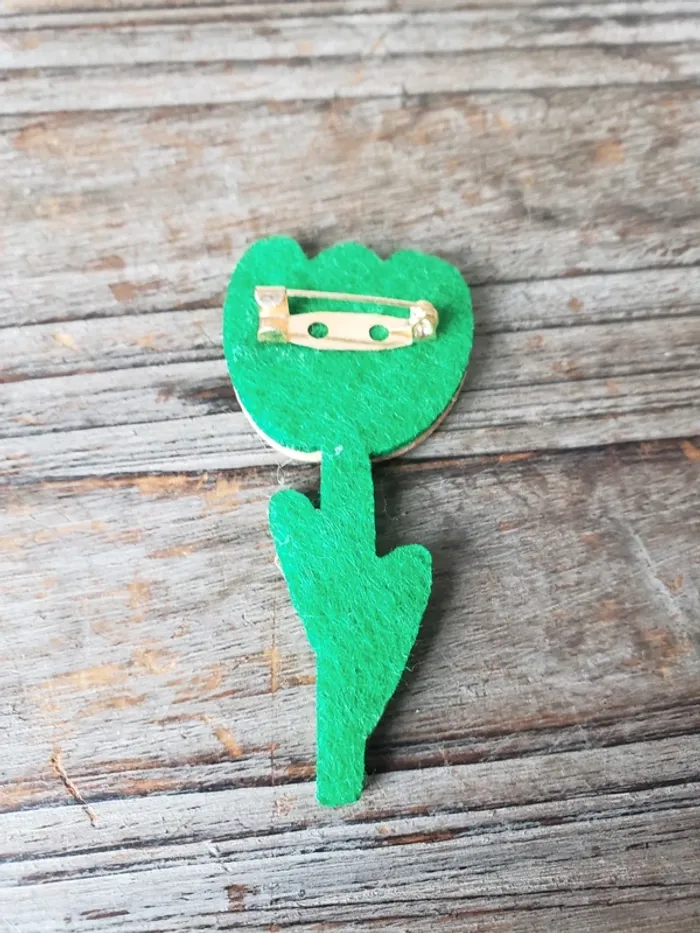 Superbe broche fleur tulipe - photo numéro 4
