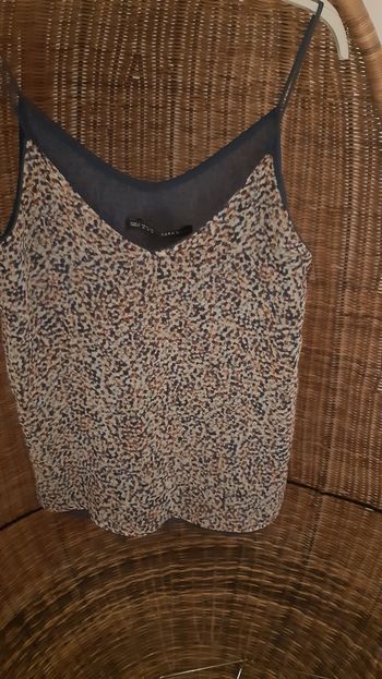 Top à bretelles fluide entièrement doublé marque zara taille M