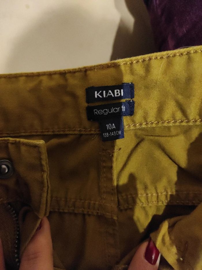 Pantalon 10 ans garçon moutarde - photo numéro 3