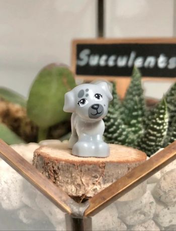 Lego Animaux Friends : Chien / Chiot gris tacheté gris foncé - NEUF