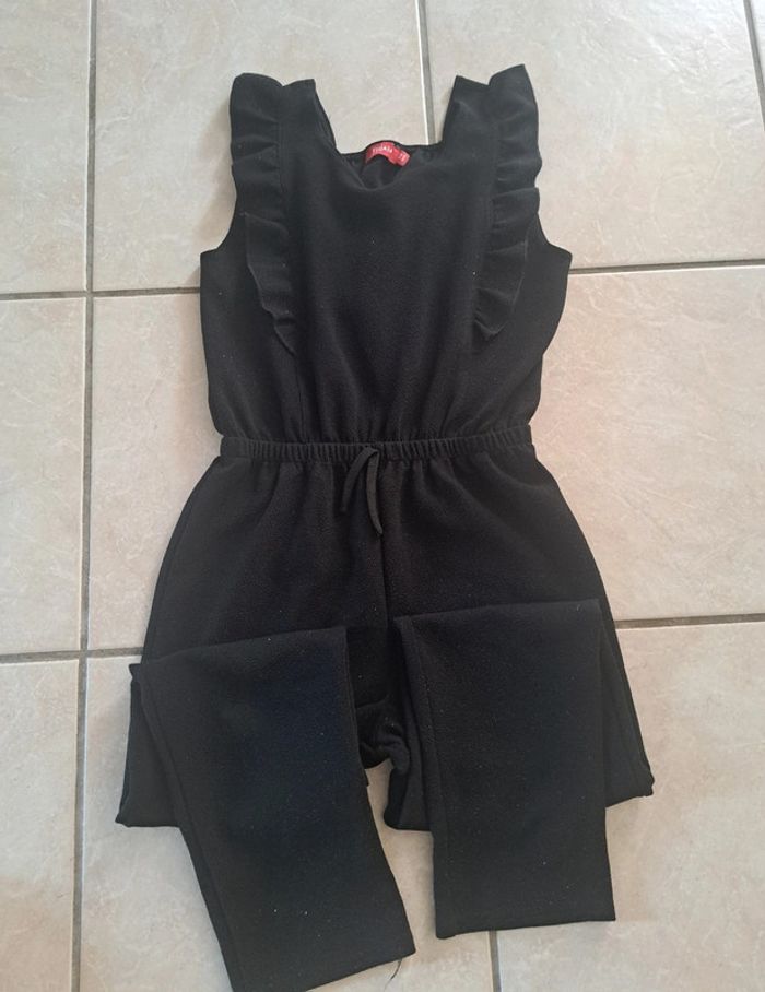 Combinaison manches courtes noir pailletes 10 ans 👧 Tissaia en TBE