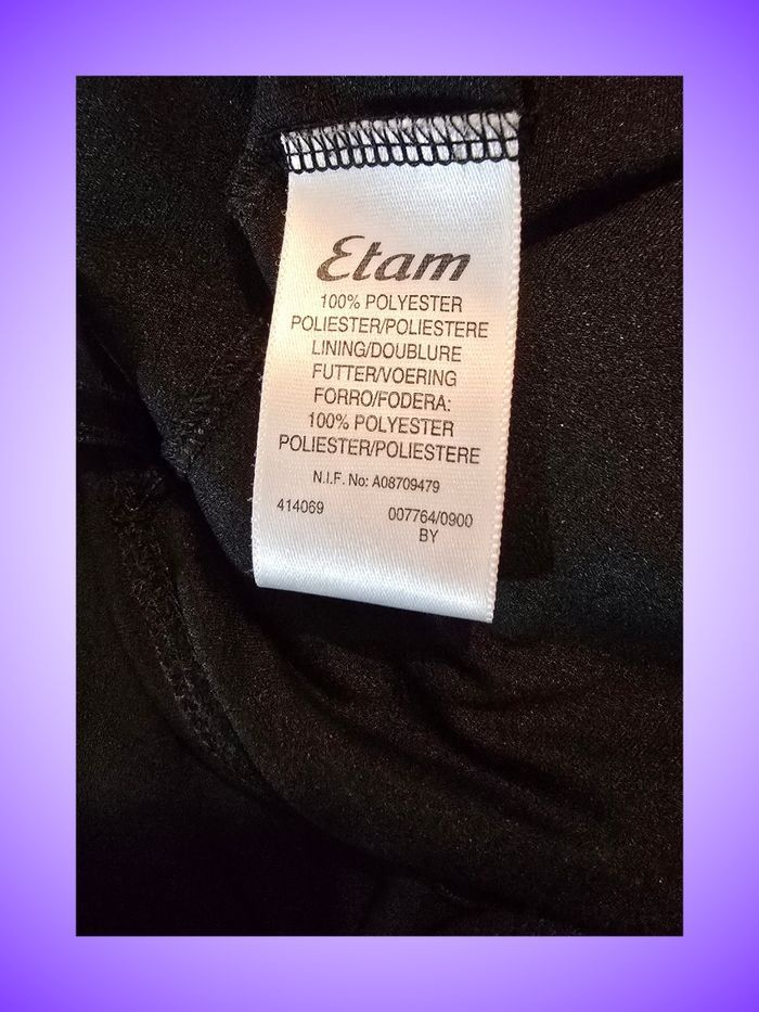 Jupe Noire Longue Fluide Etam – Effet Volanté Asymétrique – Taille 44 XXL – Très Bon État 
​ - photo numéro 4