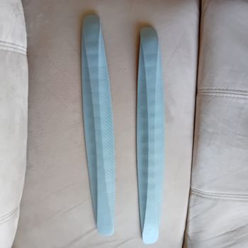 Faby27800 Protection anti collision voiture, anti rayures en fibre de carbone x 2 - couleur : gris -