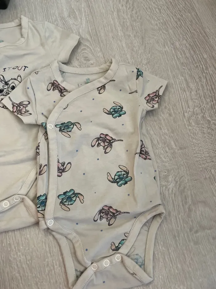 Lot de 3 body manches courtes stitch - photo numéro 4