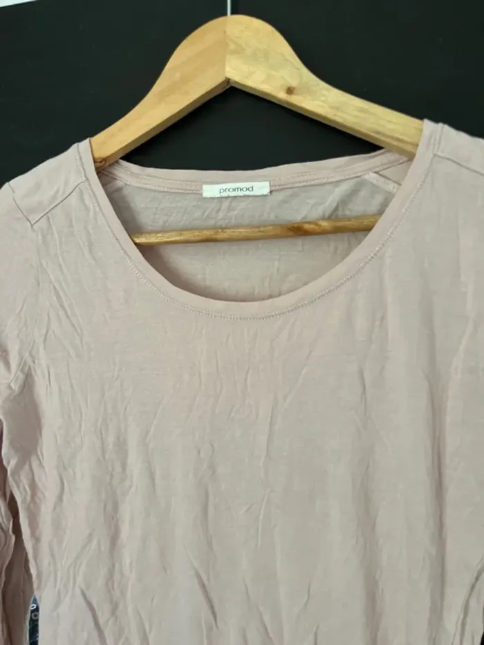Joli t-shirt léger rose poudré Promod - photo numéro 2