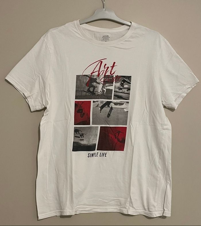 T-shirt blanc imprimé - Taille M